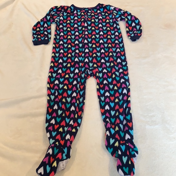 Carter’s heart blanket sleeper/footed pajamas Size 4T - Picture 8 of 10